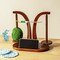 Yarn Holder Magnetic, Wooden Yarn Ball Holder with T-Shaped Holder & Phone Stand